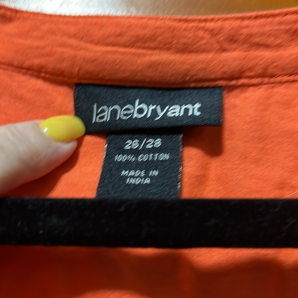 Orange boho top w long or short sleeves , only worn one time - Picture 3 of 3